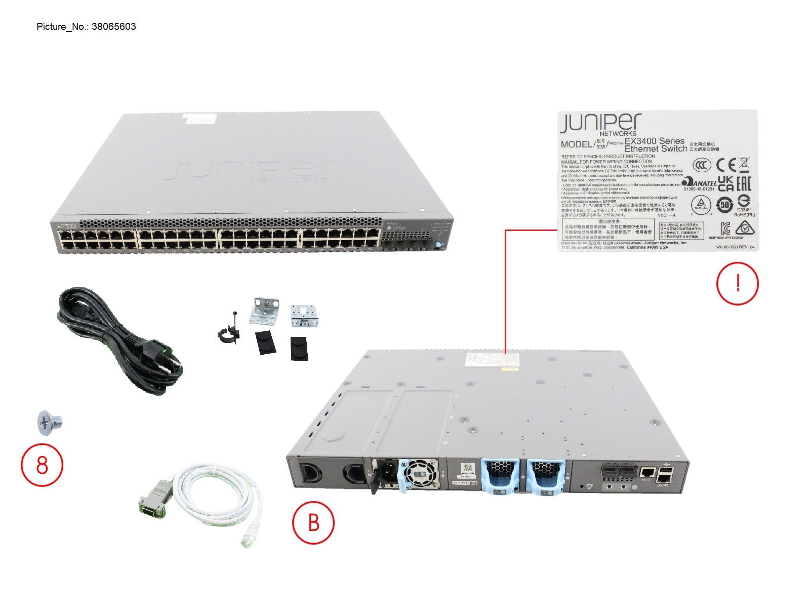 EX3400 48-PORT BACK-TO-FRONT AIRFLOW