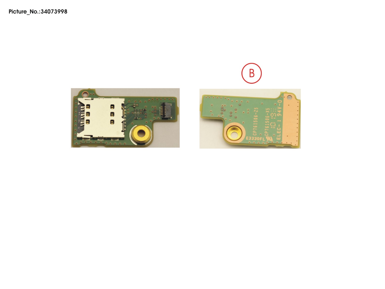 FUJITSU SUB BOARD, SIM CARD