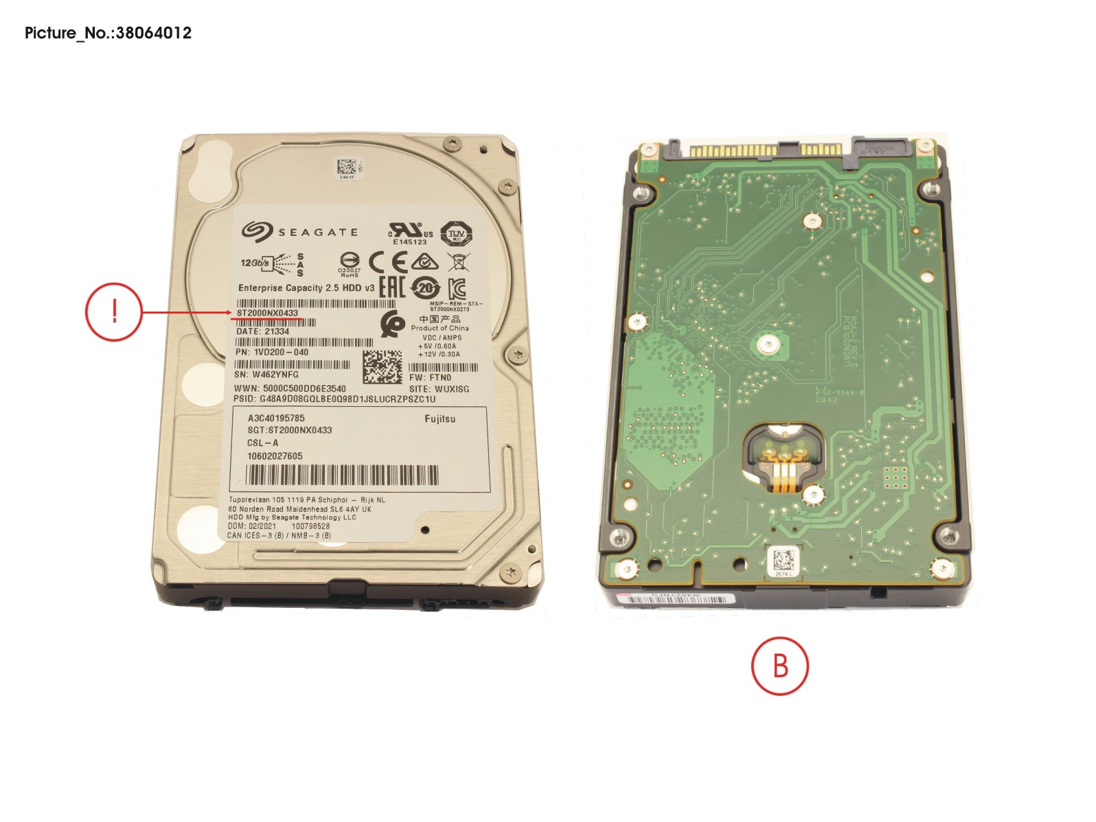 HD SAS 12G 2TB 7K2 512N HOT PL SFF BC