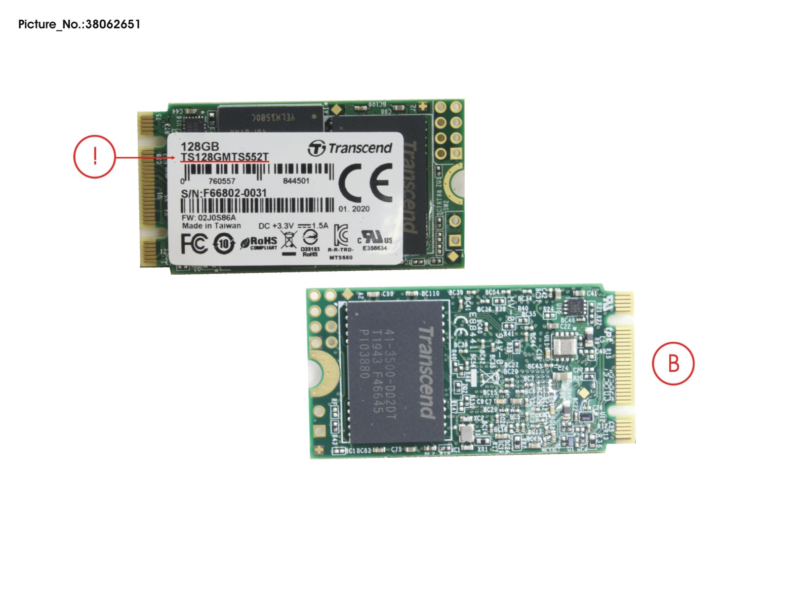 SSD M2.2242 SATA 128GB 3DTLC