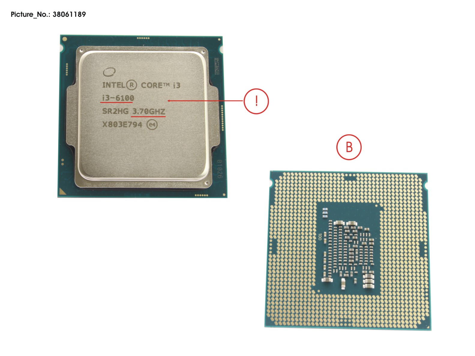 CPU CORE I3-6100 3.7GHZ 65W