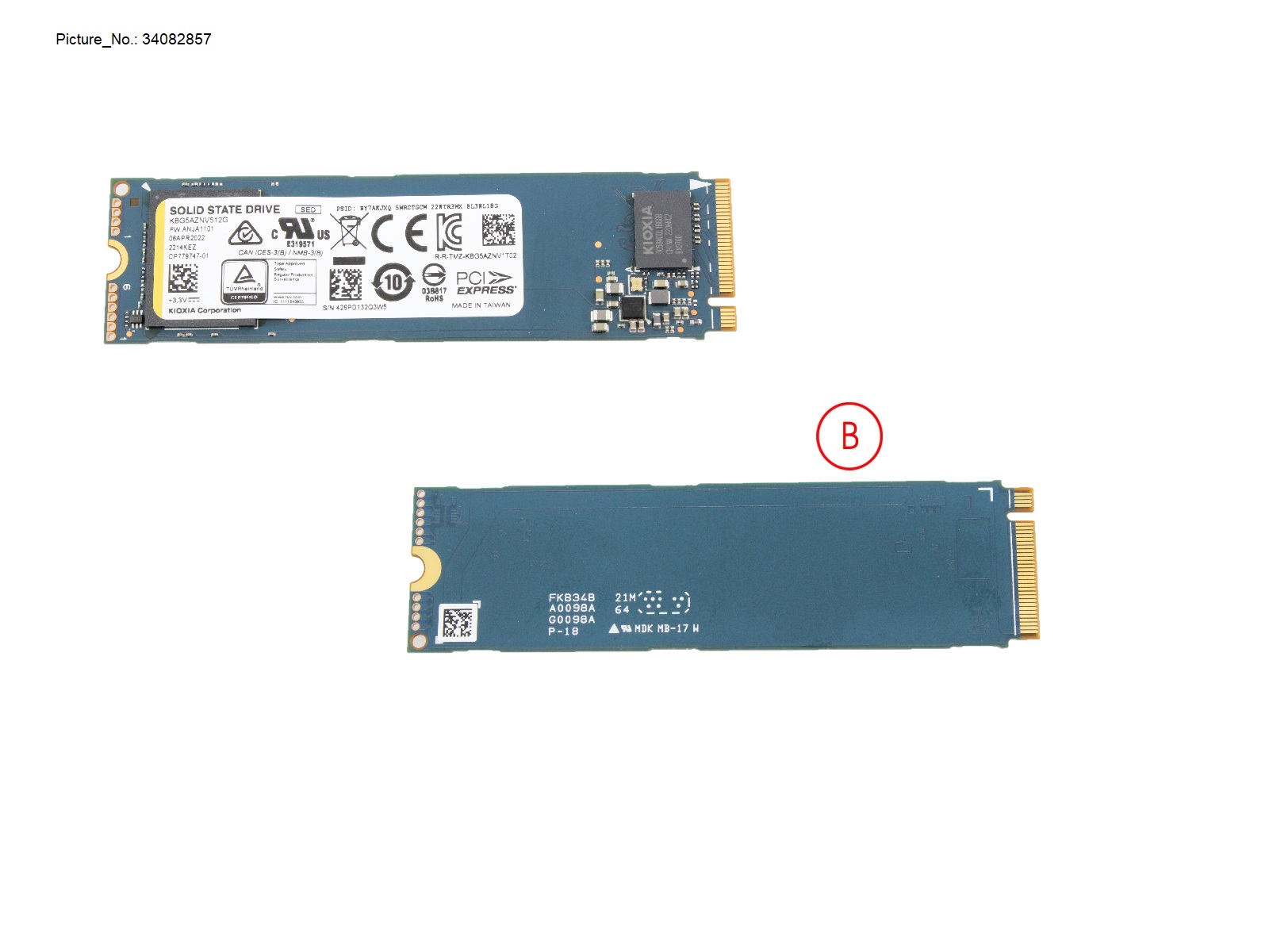 SSD PCIE M.2 2280 512GB BG5 (SED)