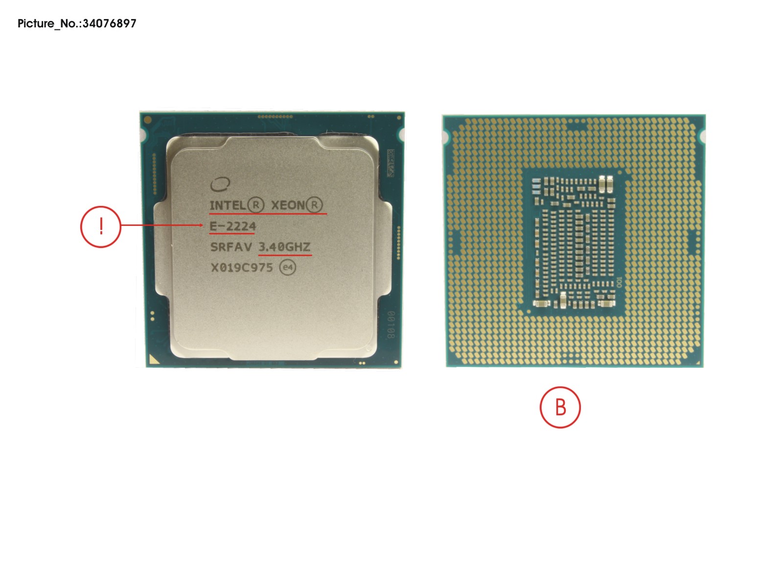 CPU XEON E-2224 3,4GHZ 71W