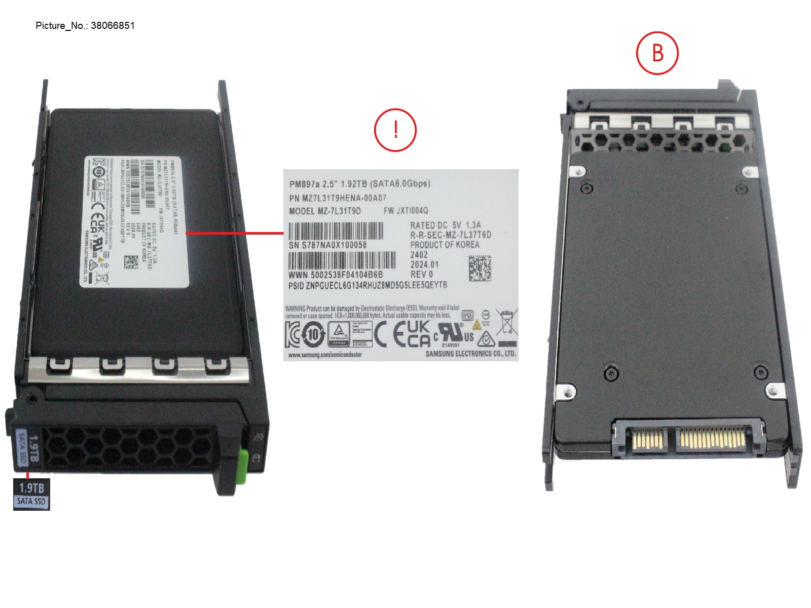 SSD SATA 6G MU 1.92TB SED IN SFF SLIM