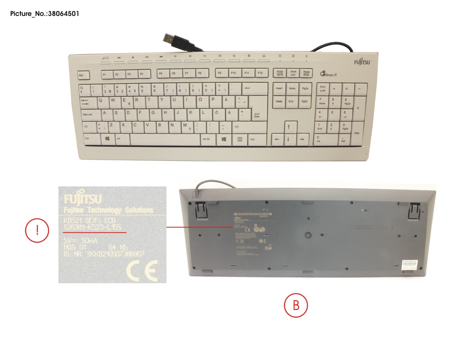 KEYBOARD KB521 SE/FI ECO