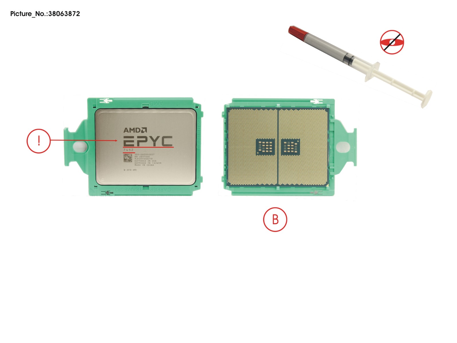 CPU AMD EYPC 7452 2.35GHZ 32CORE 155W (2