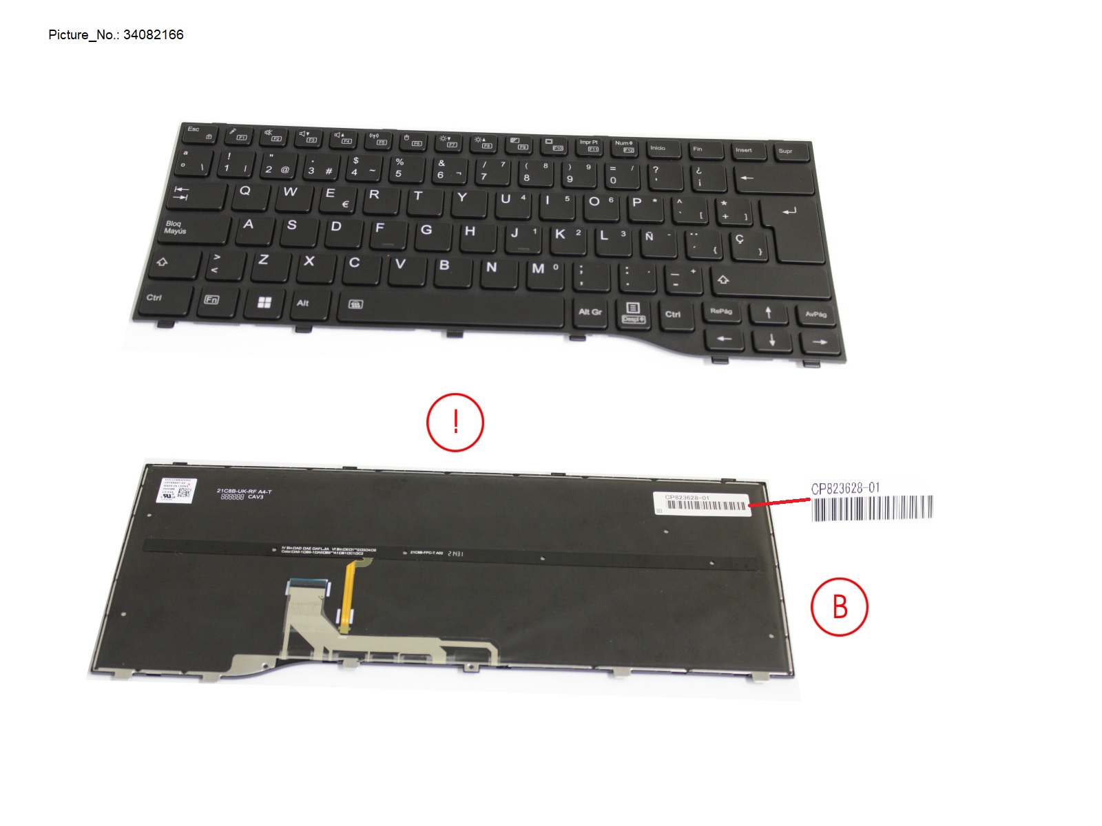 KEYBOARD BLACK W/ BL SPAIN KEYBOARD BLACK W/ BL SPAIN