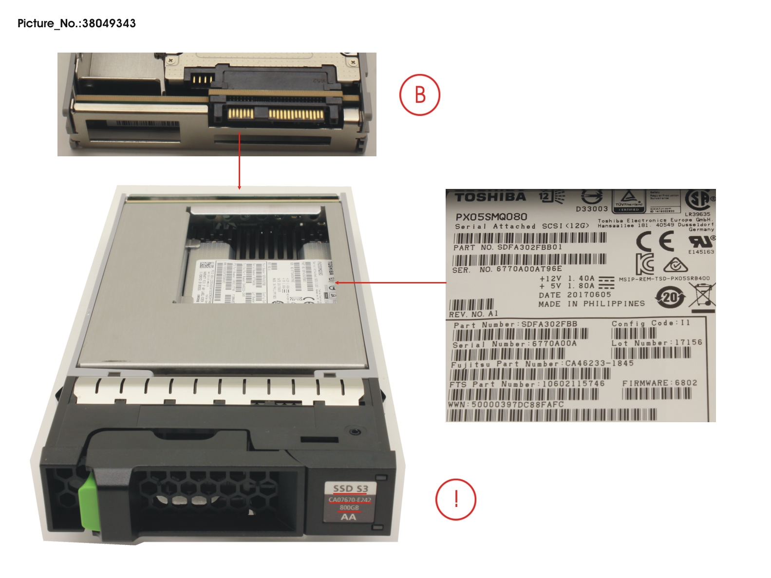 DXS3 SED SSD SAS 800GB 12G 3.5 X1