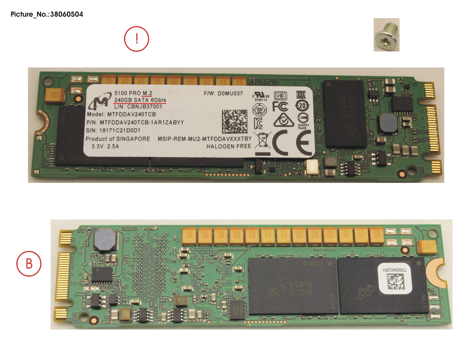 SSD SATA 6G 240GB M.2 N H-P FOR VMWARE