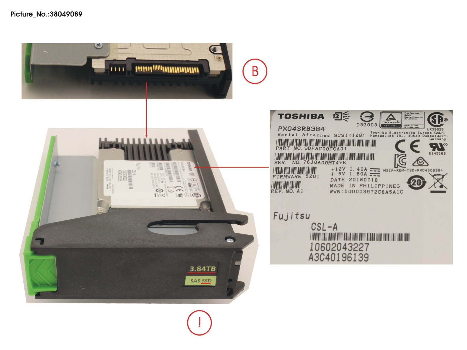 JX60 S2 MLC SSD 3.8TB 1DWPD SPARE