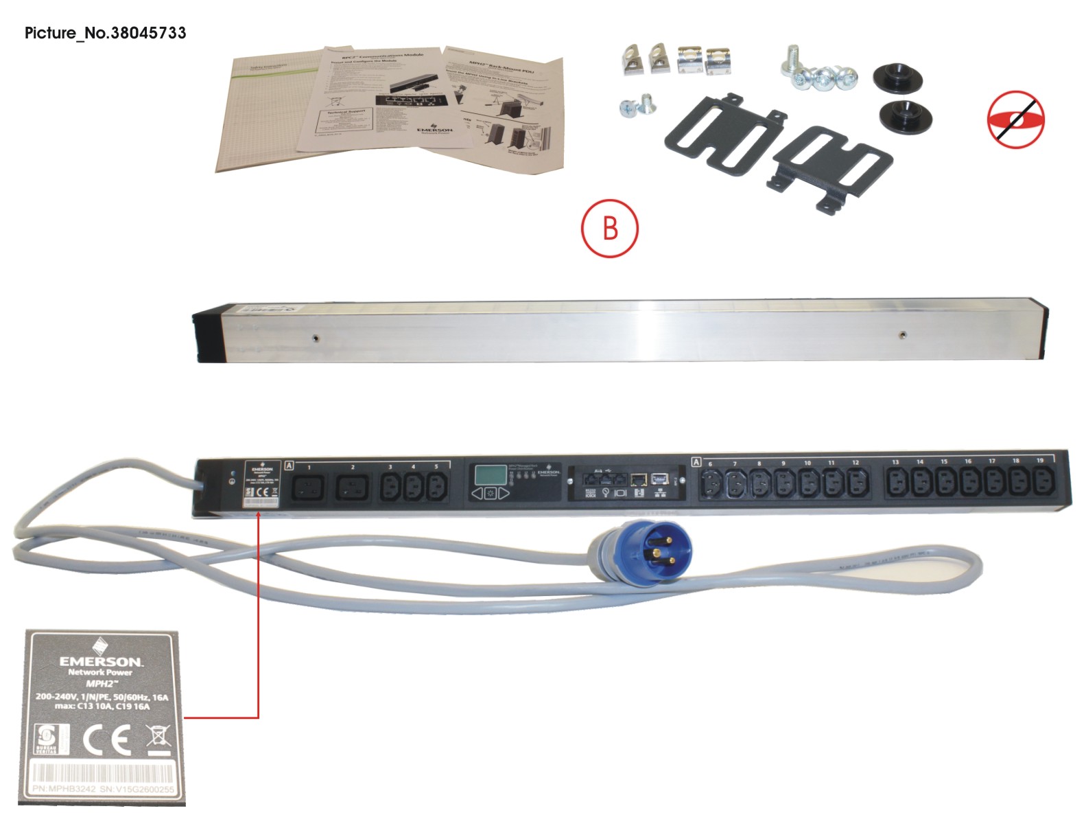 PDU METERED 16A CEE BLUE 17X10A + 2X16A