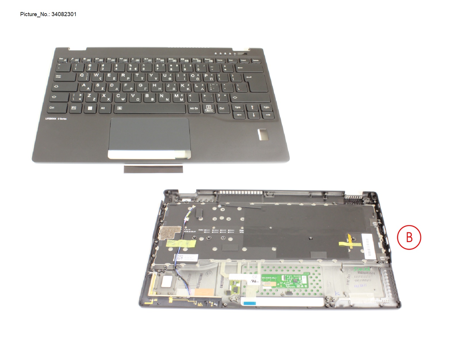 UPPER ASSY INCL. KB GREECE W/ FP(5G ANT) UPPER ASSY INCL. KB GREECE W/ FP(5G ANT)