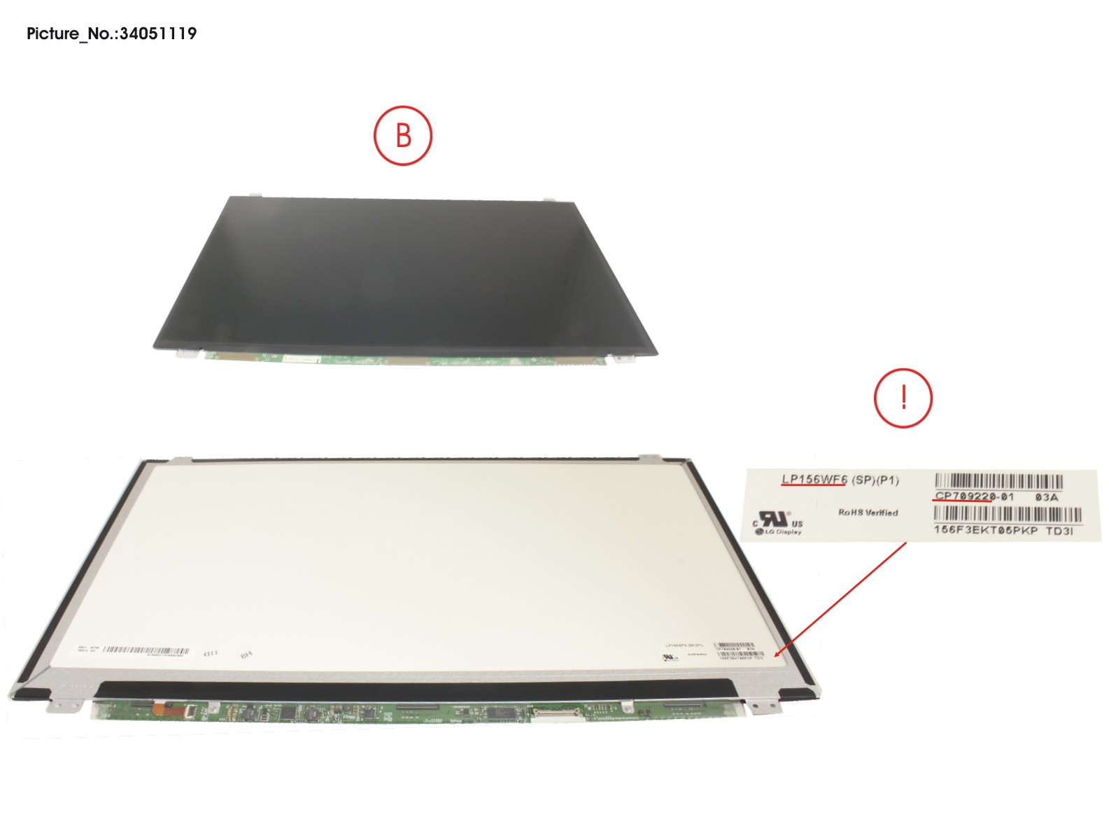 FUJITSU LCD PANEL LGD AG, LP156WF6-SPP1 (FHD)