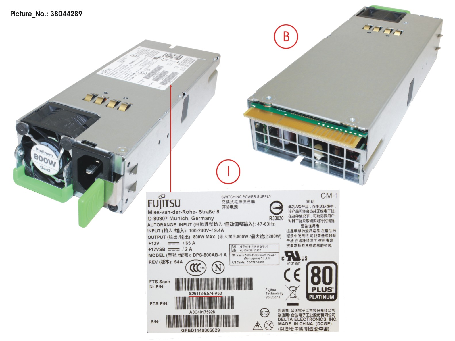 RED PSU 800/12v Plat