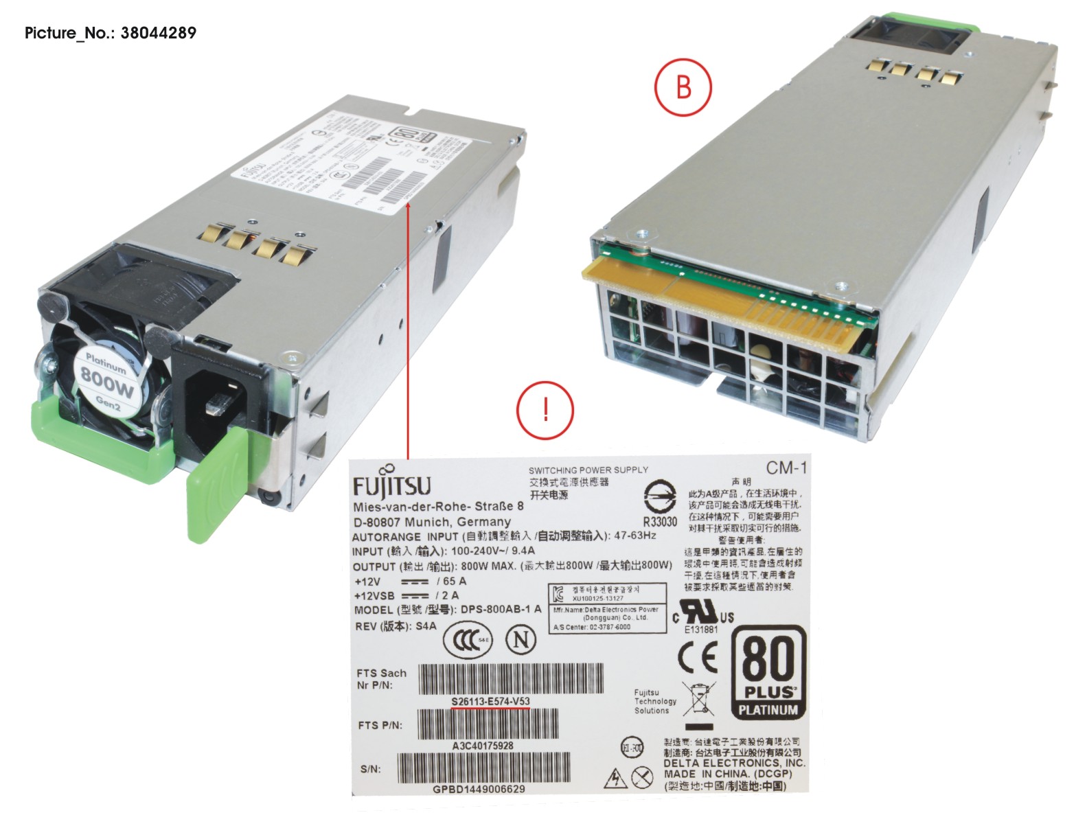 RED PSU 800/12v Plat