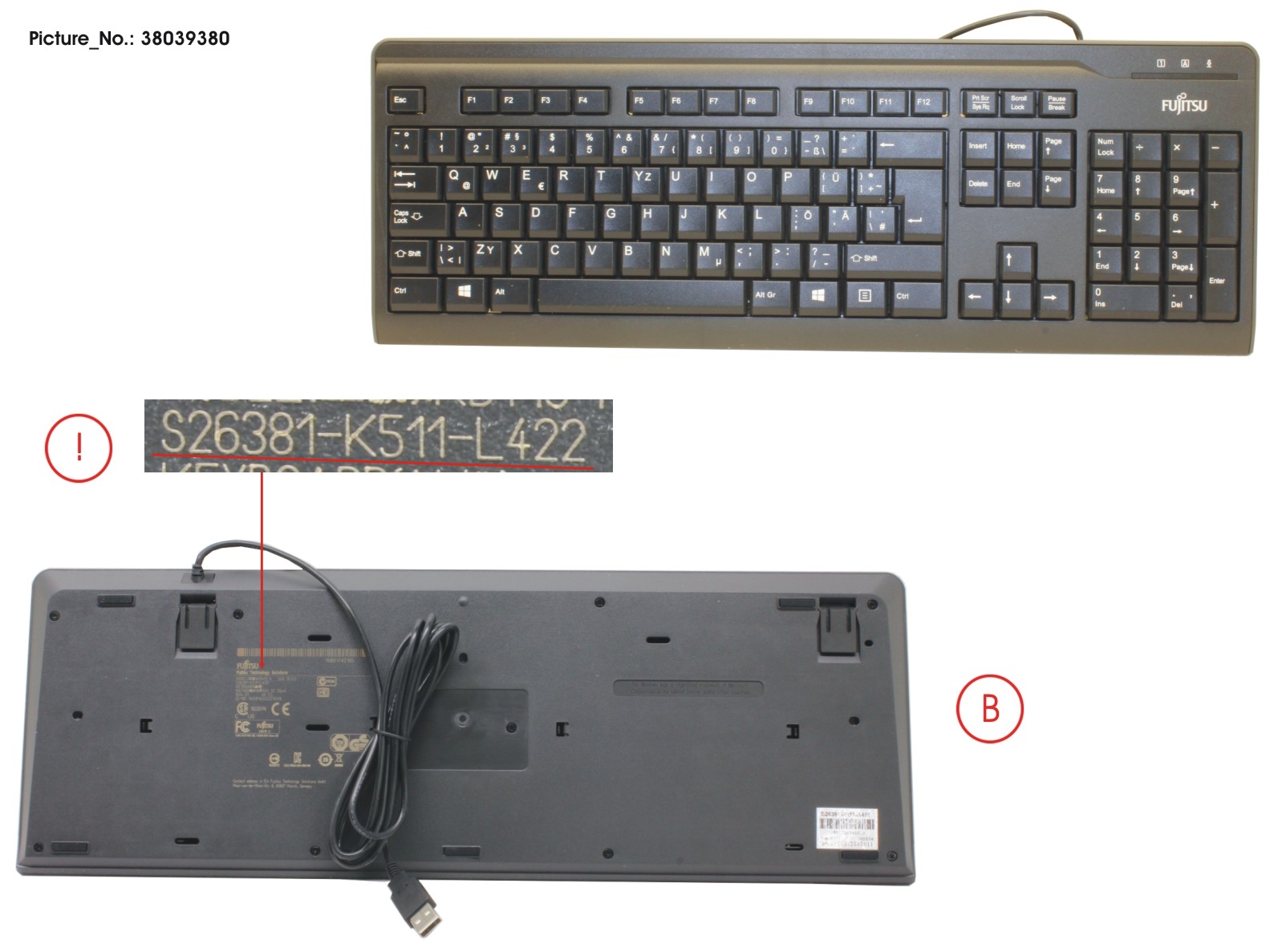 KB410 USB BLACK DE/US