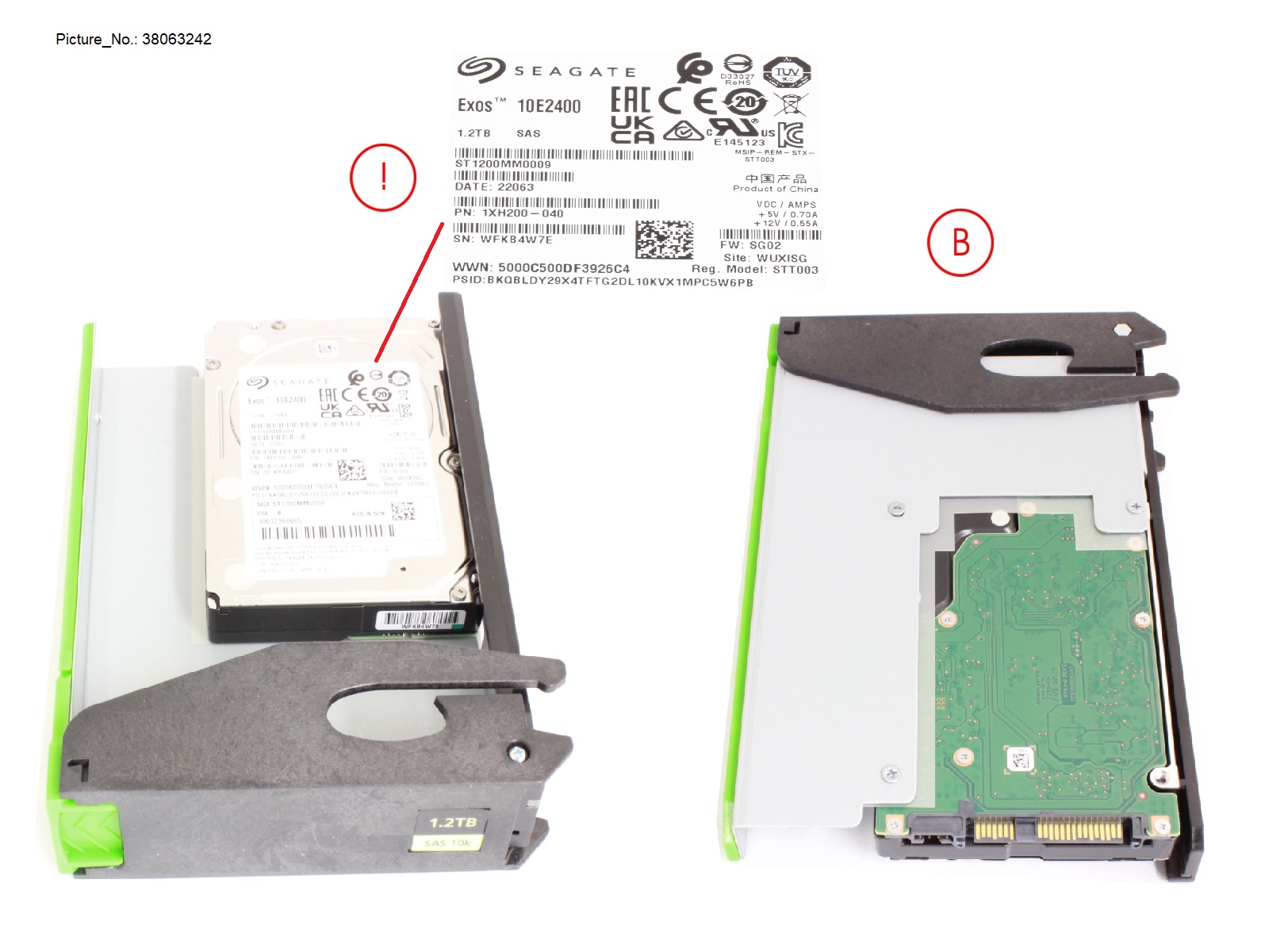 JX60 S2 HD SAS 1.2TB 10K 12G 512N