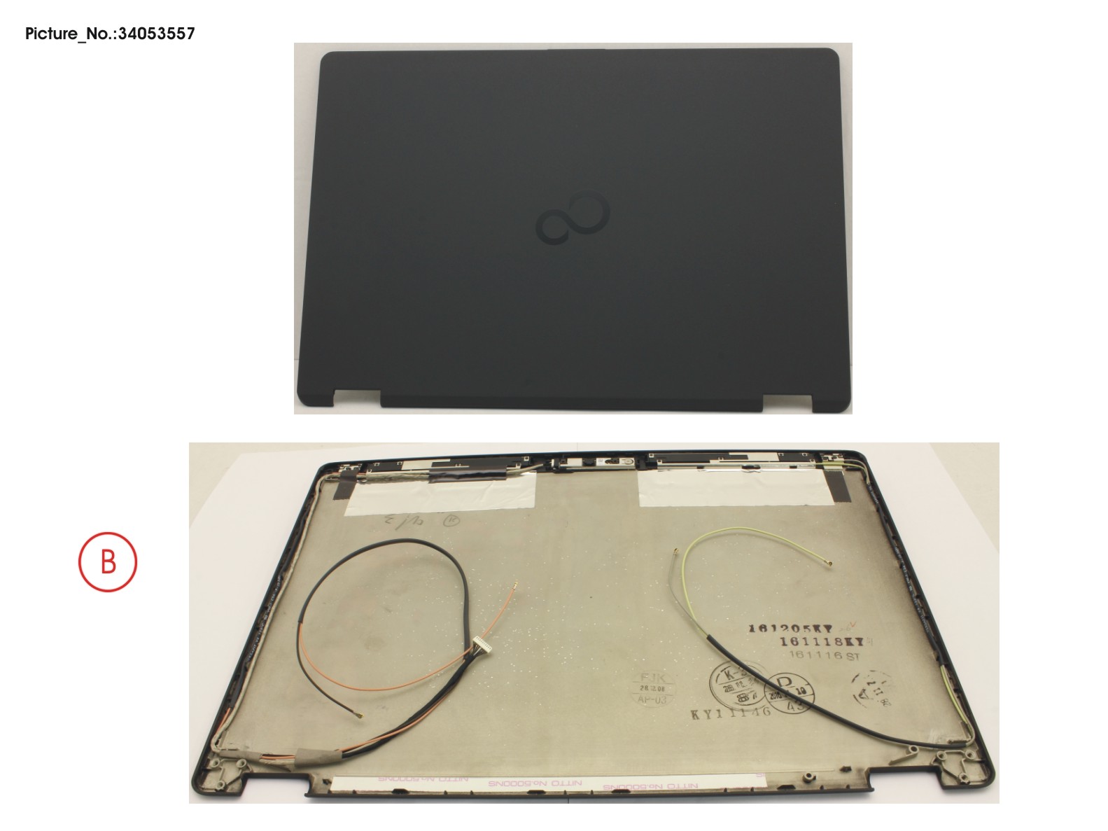 LCD BACK COVER ASSY (HD) W/ CAM/MIC