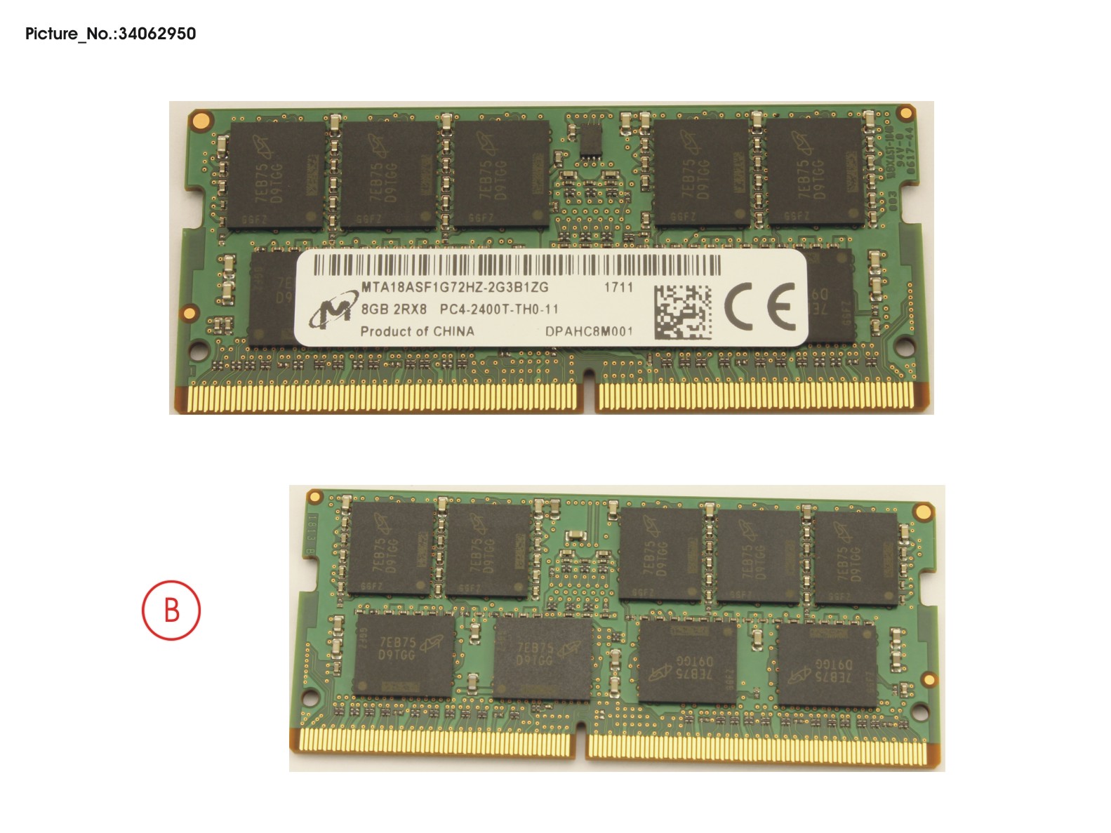 MEMORY 8GB DDR4 W/ECC