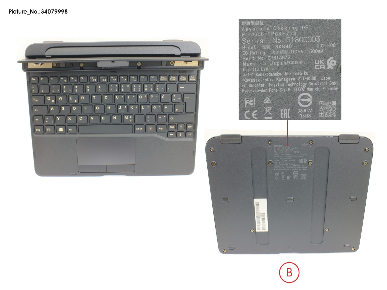 KEYBOARD DOCKING GERMANY W/ UKCA