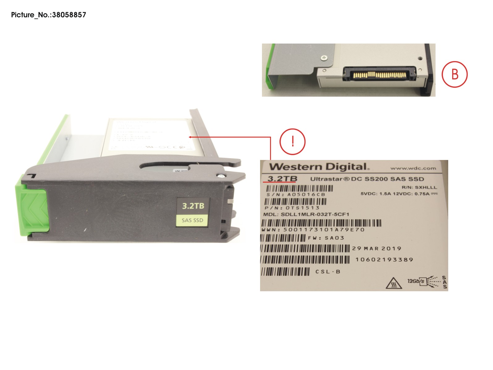 JX60 S2 MLC SSD 3.2TB 3DWPD SPARE