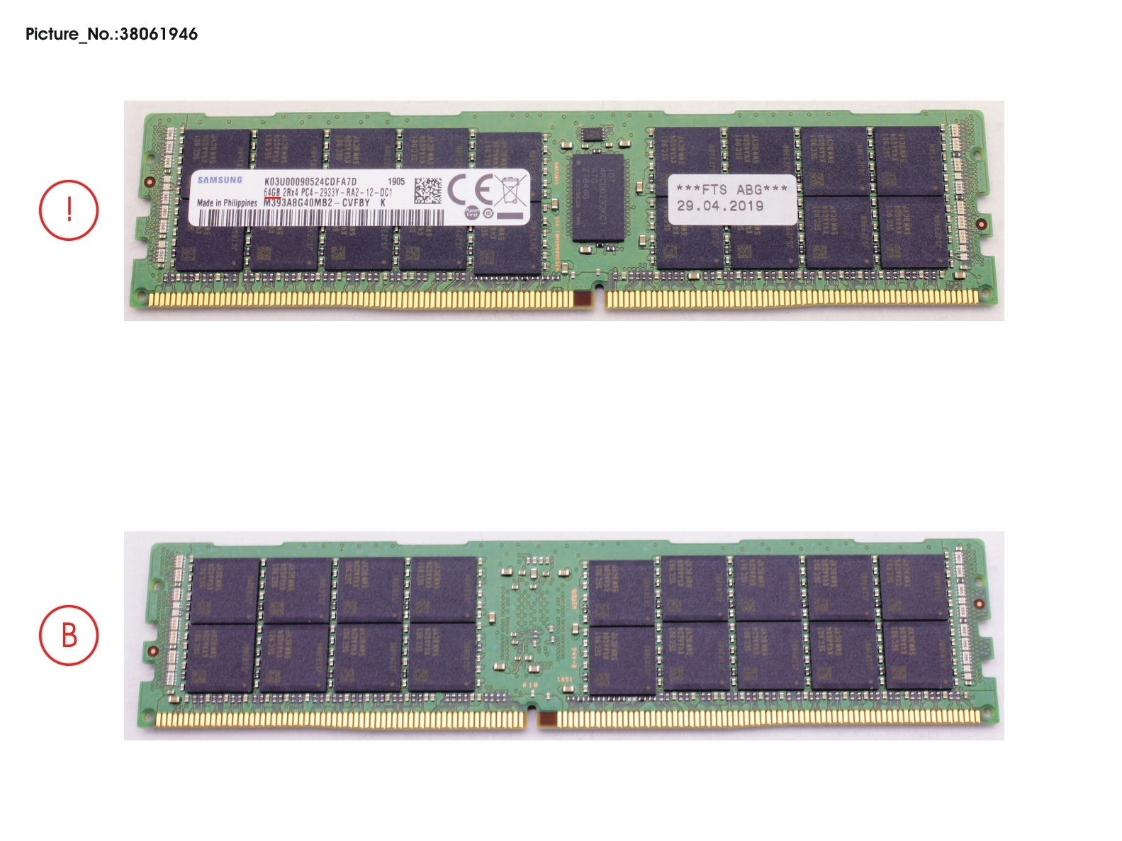 FUJITSU 64GB (1X64GB) 2RX4 DDR4-2933 R ECC