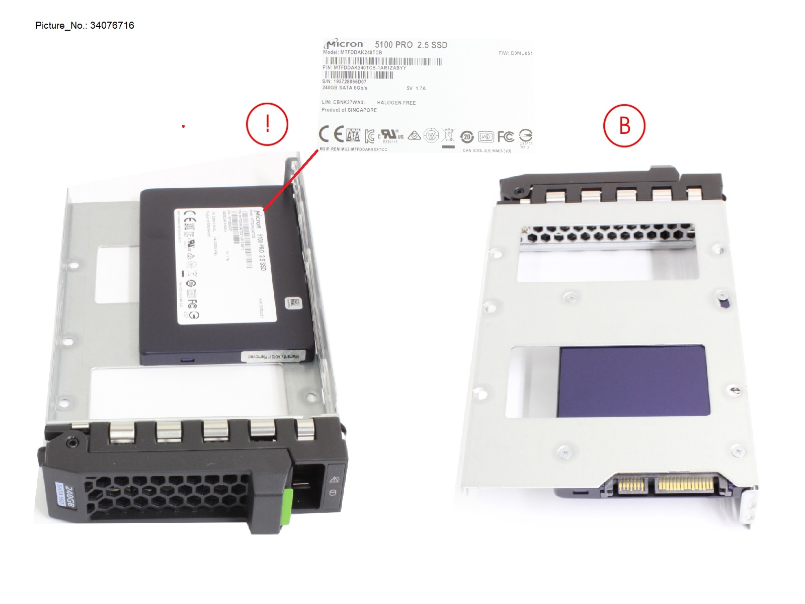SSD SATA 6G 240GB READ-INT. 3.5 H-P EP