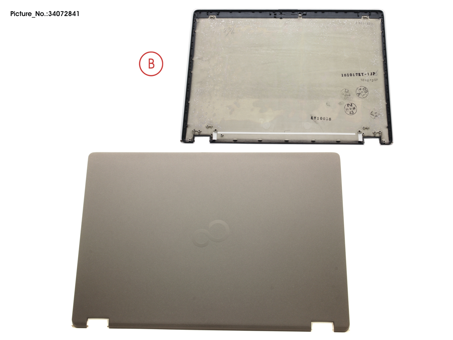 FUJITSU LCD BACK COVER ASSY