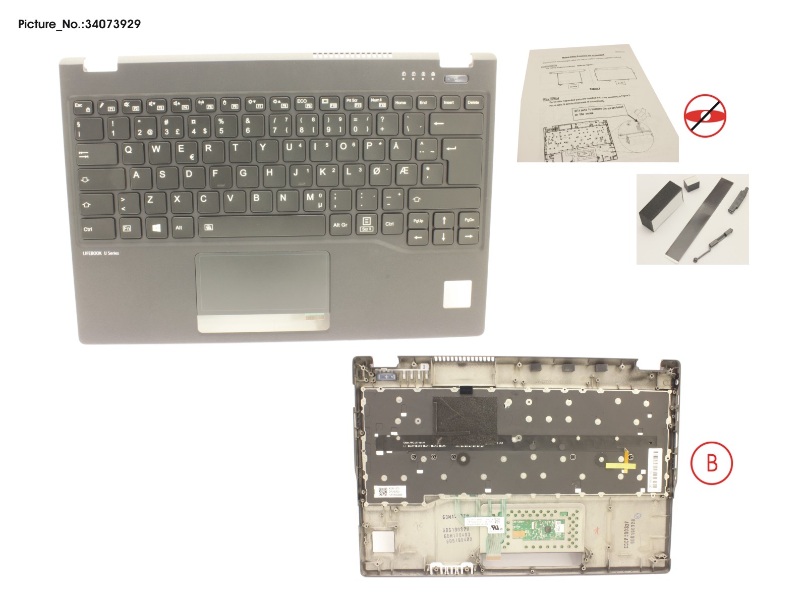 UPPER ASSY INCL. KEYB NORWAY FOR PV