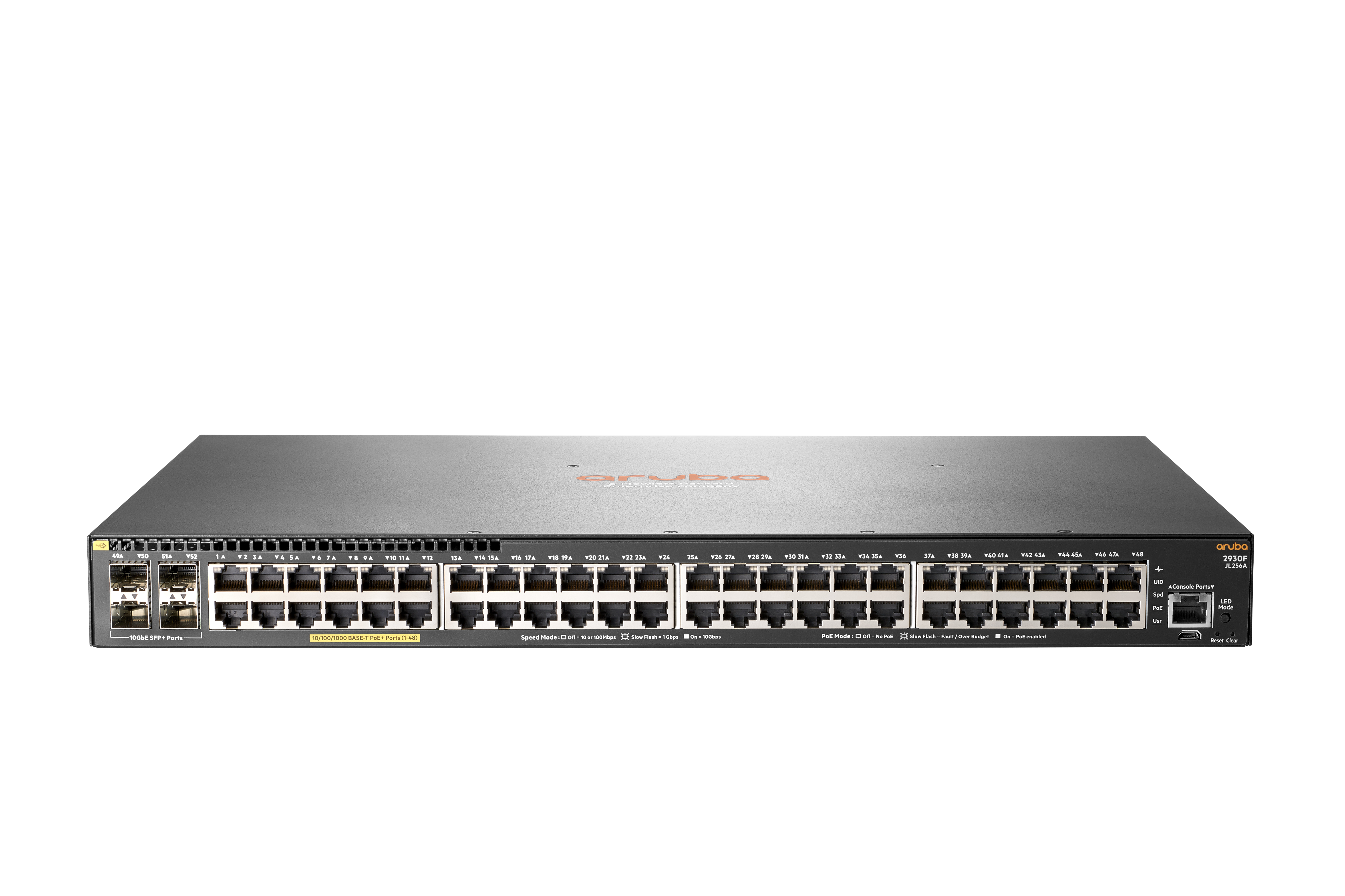 HP Aruba 2930F 48G PoE+ 4SFP+ - Switch - L3