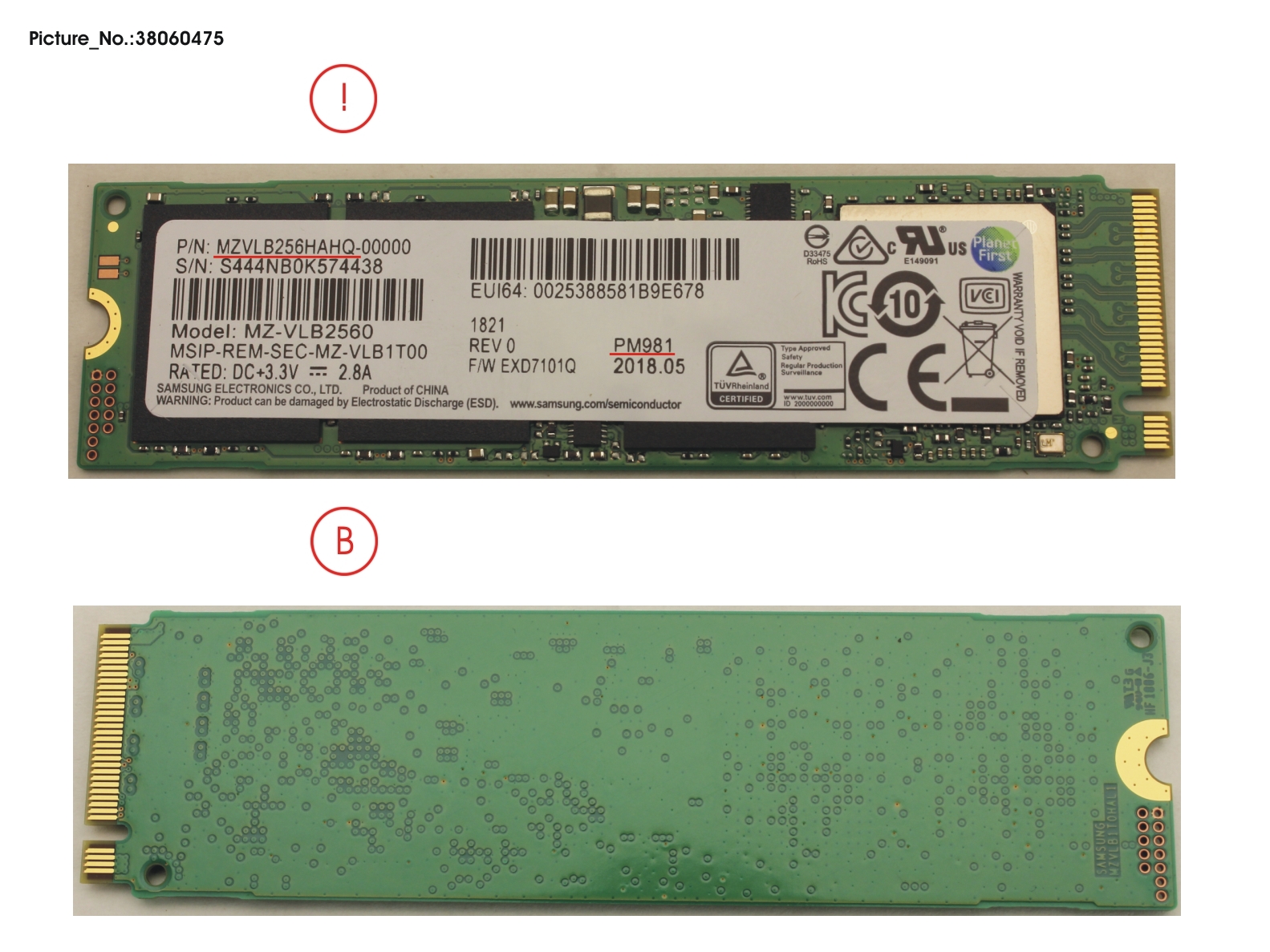 SSD PCIE M.2 2280 256GB PM981 SSD PCIE M.2 2280 256GB PM981