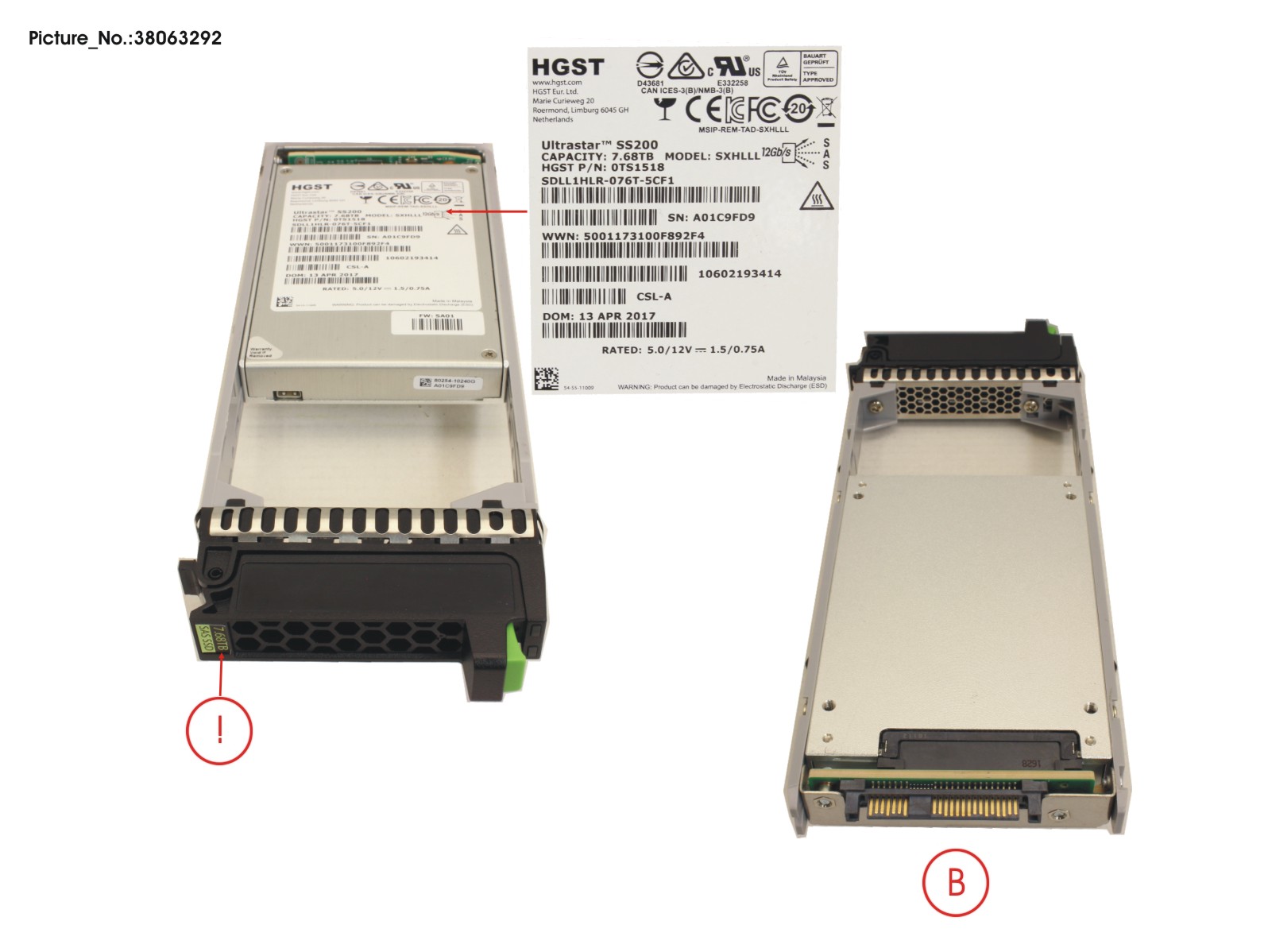 JX40 S2 TLC SSD 7.68TB RI