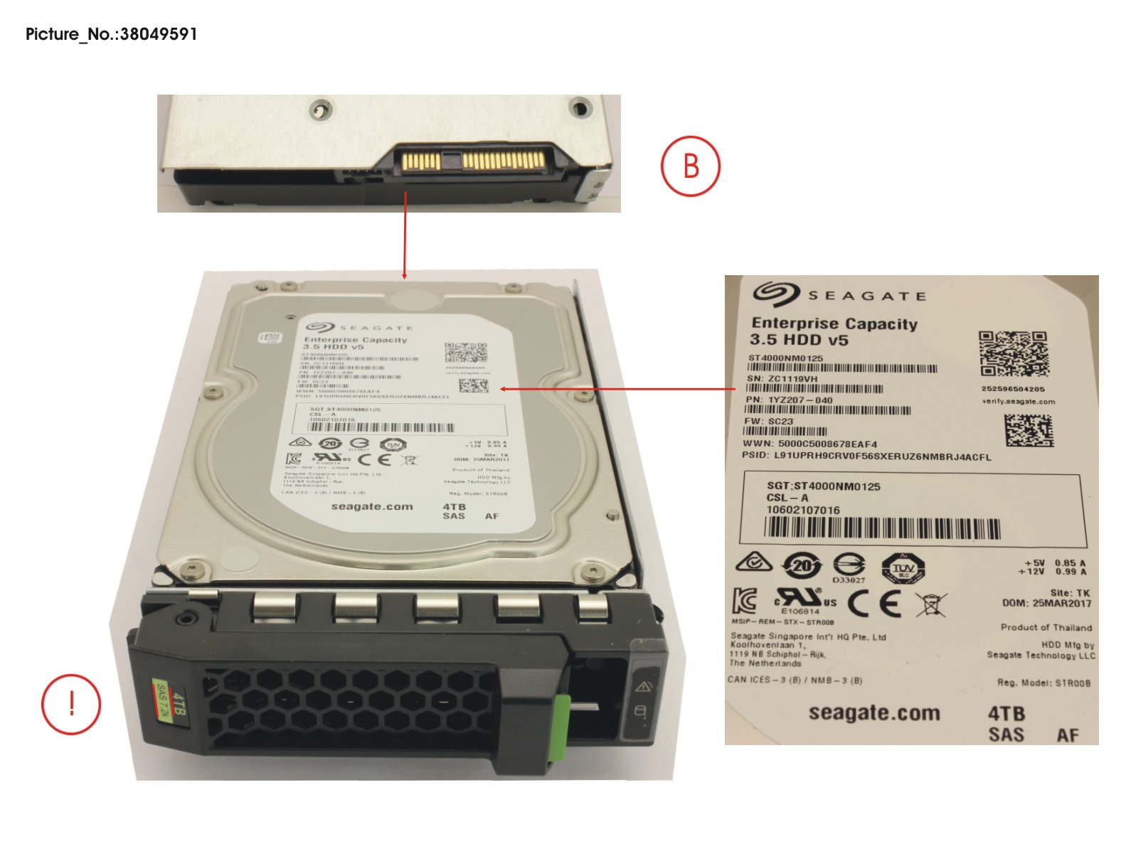 HD SAS 12G 4TB 7.2K 512E HOT PL 3.5 BC