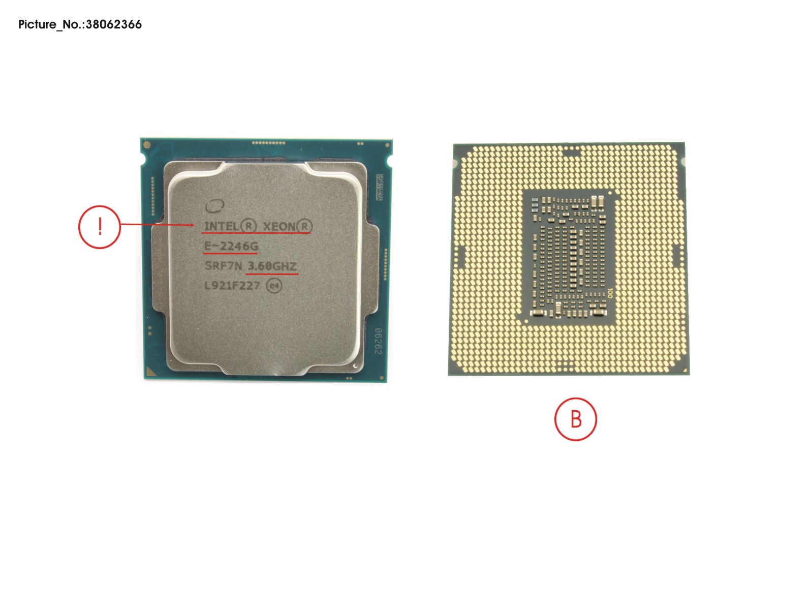 FUJITSU CPU Xeon E-2246G 3,6GHz 80W