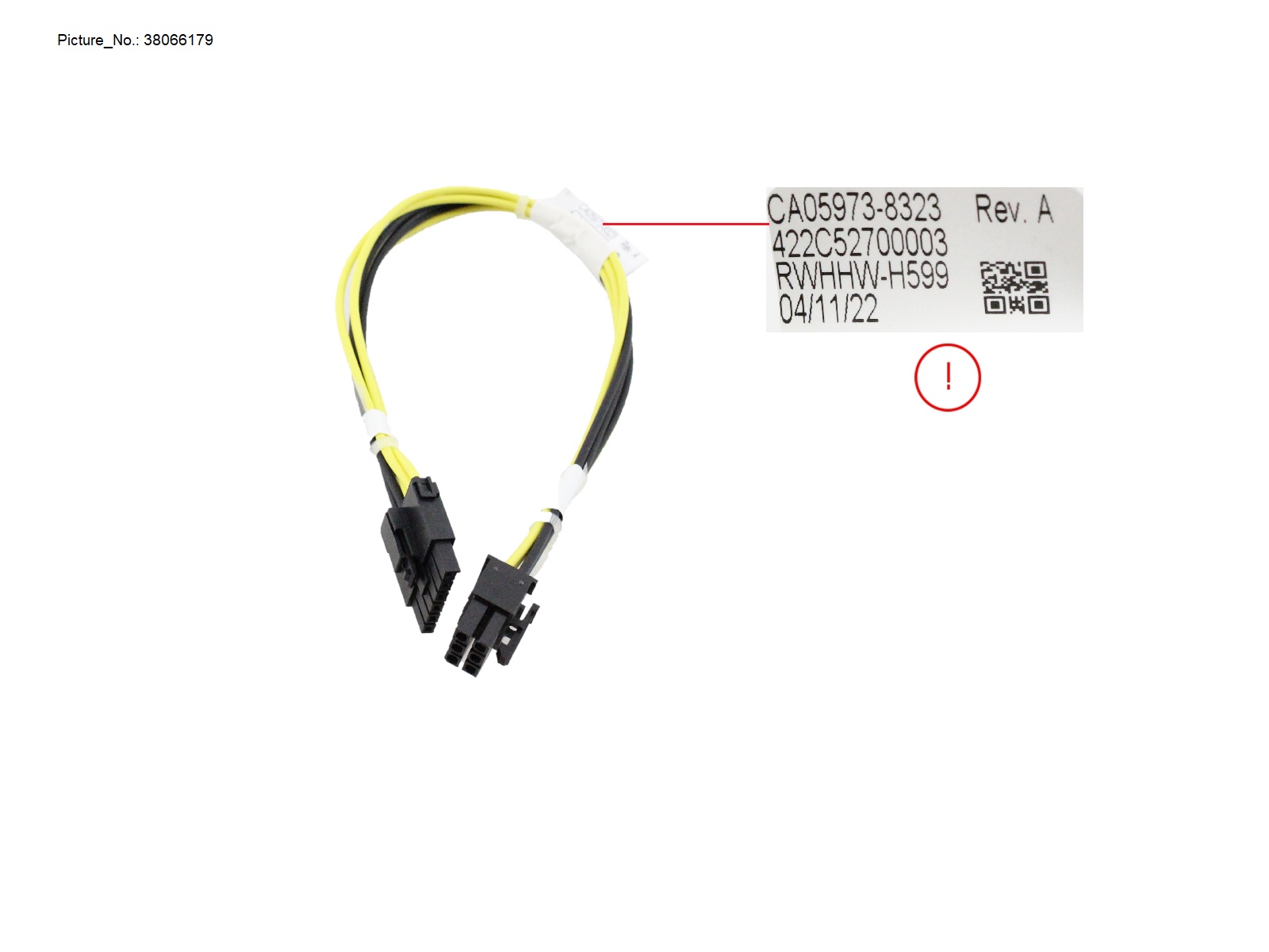 POWER CABLE 1X6=>2X3 (MB TO HSBP_10_3.5_