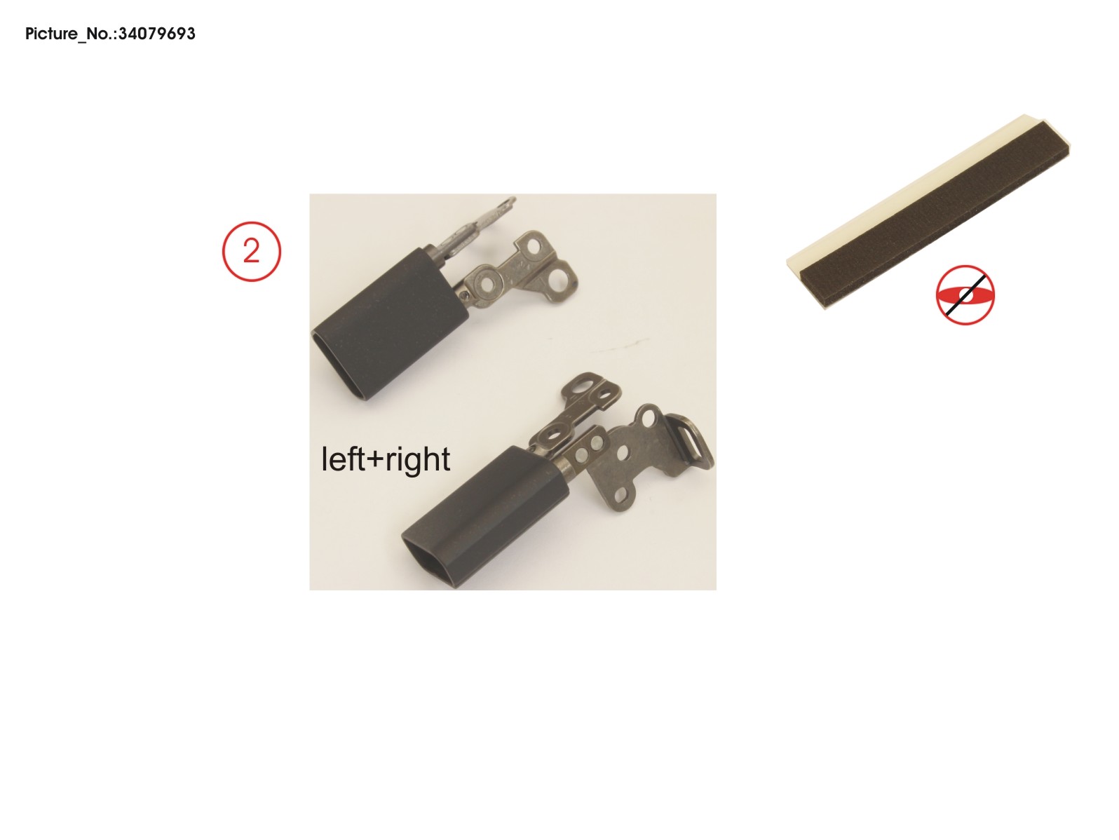 HINGE SET L/R (INCL. HINGE COVER BLACK) HINGE SET L/R (INCL. HINGE COVER BLACK)