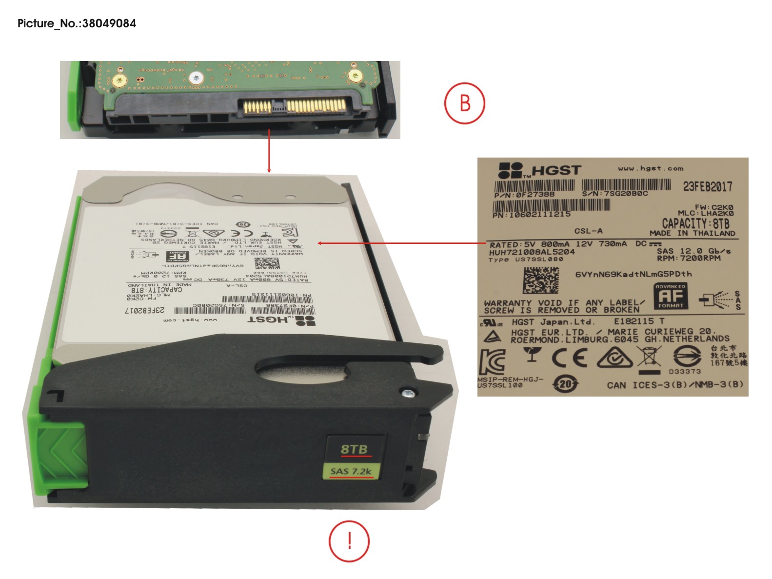 JX60 S2 3.5 8TB 7K2 SAS SPARE