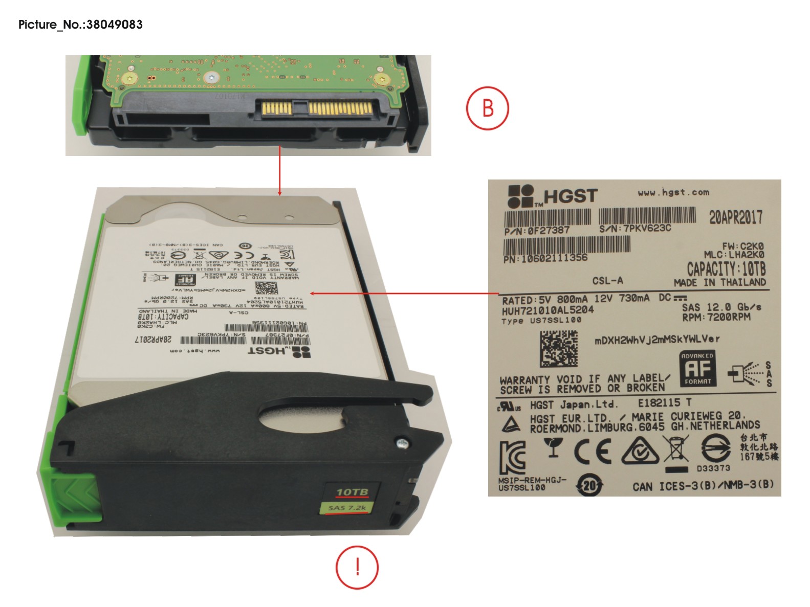 JX60 S2 3.5 10TB 7K2 SAS SPARE