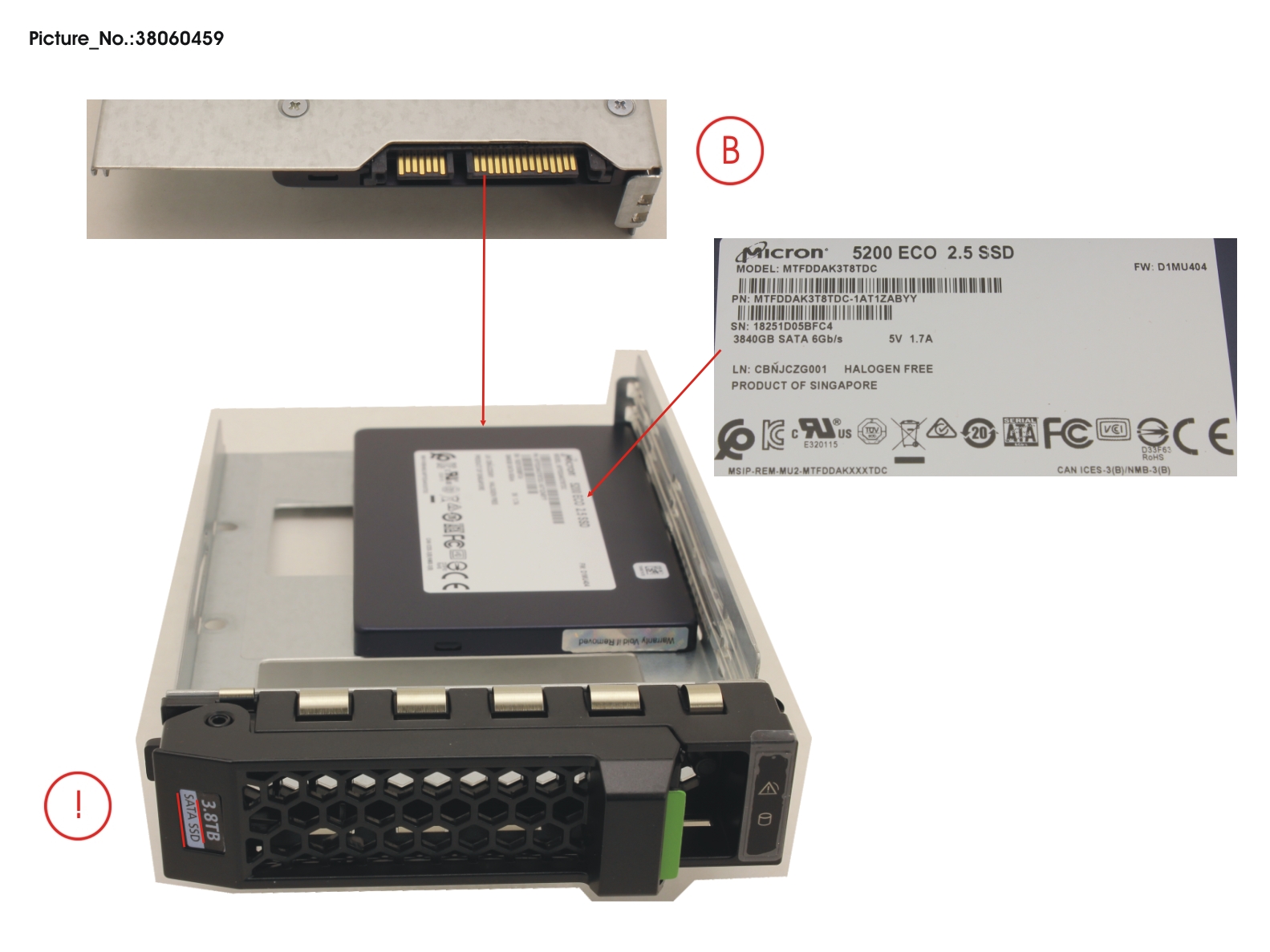 SSD SATA 6G 3.84TB READ-INT. 3.5 H-P EP