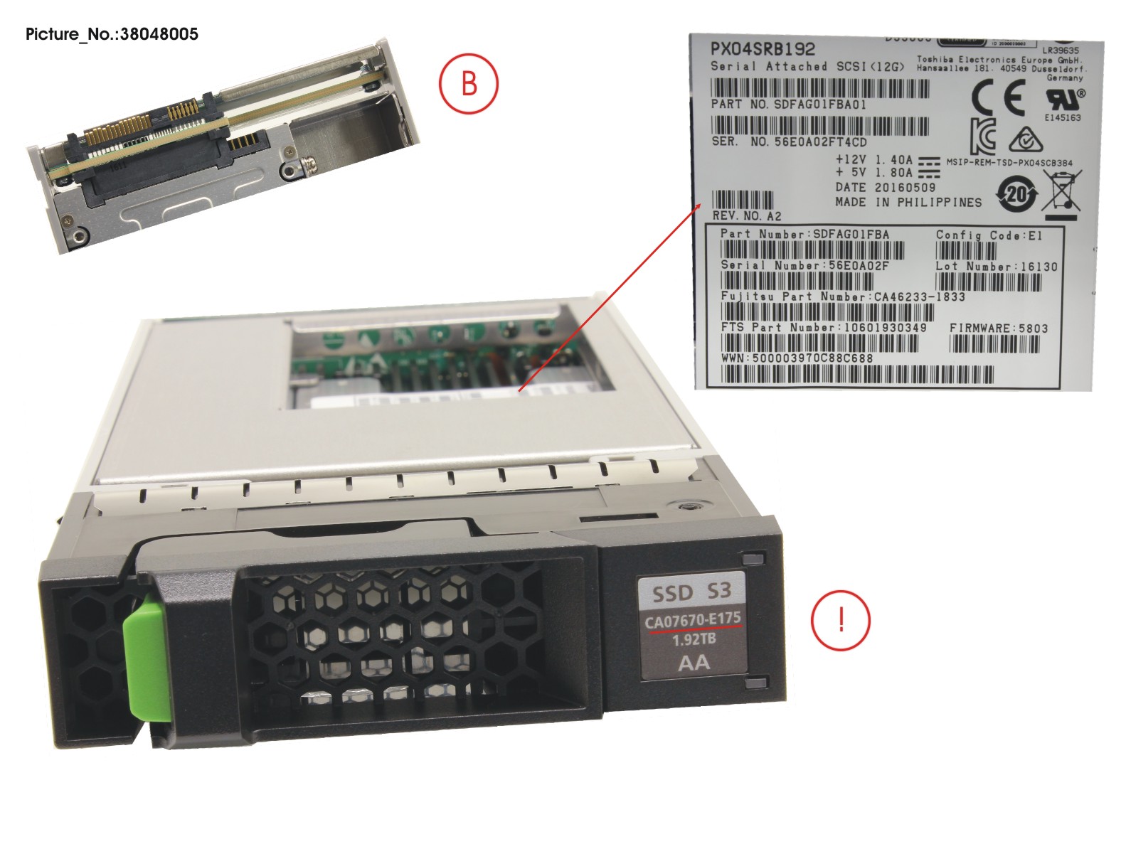 DXS3 MLC SSD SAS 1.92TB 12G 3.5 X1