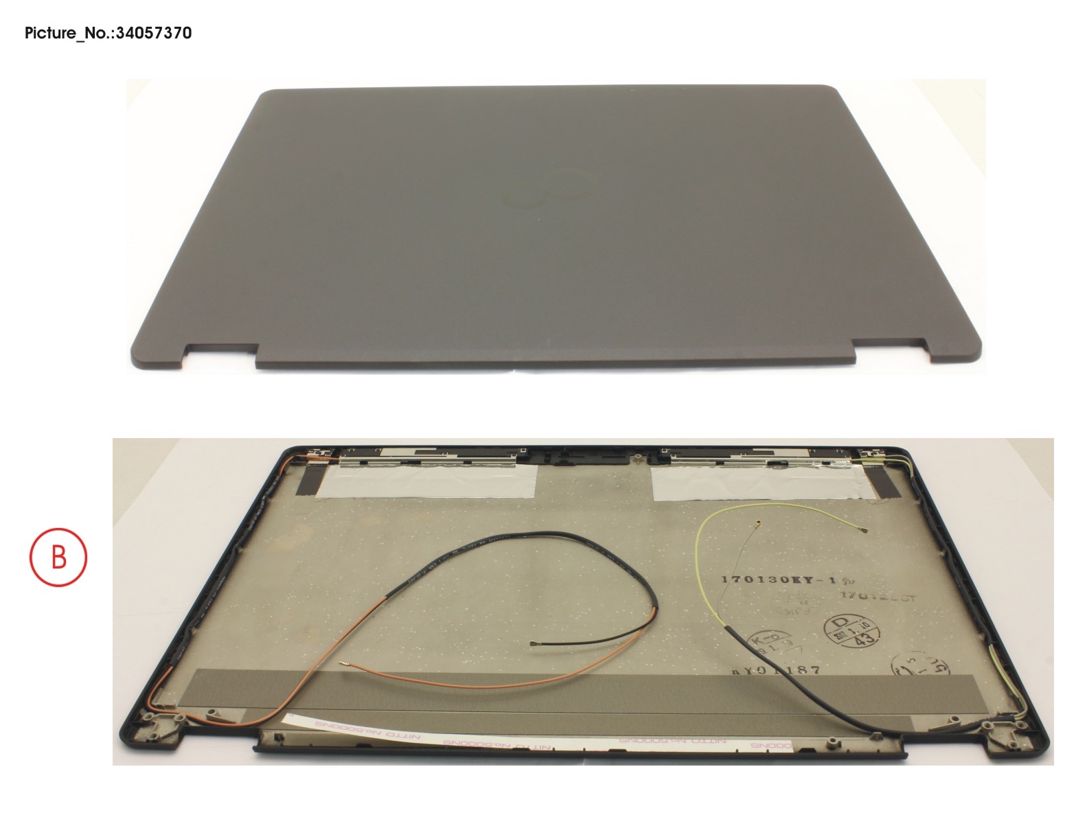 LCD BACK COVER ASSY (FHD) W/O CAM/MIC LCD BACK COVER ASSY (FHD) W/O CAM/MIC