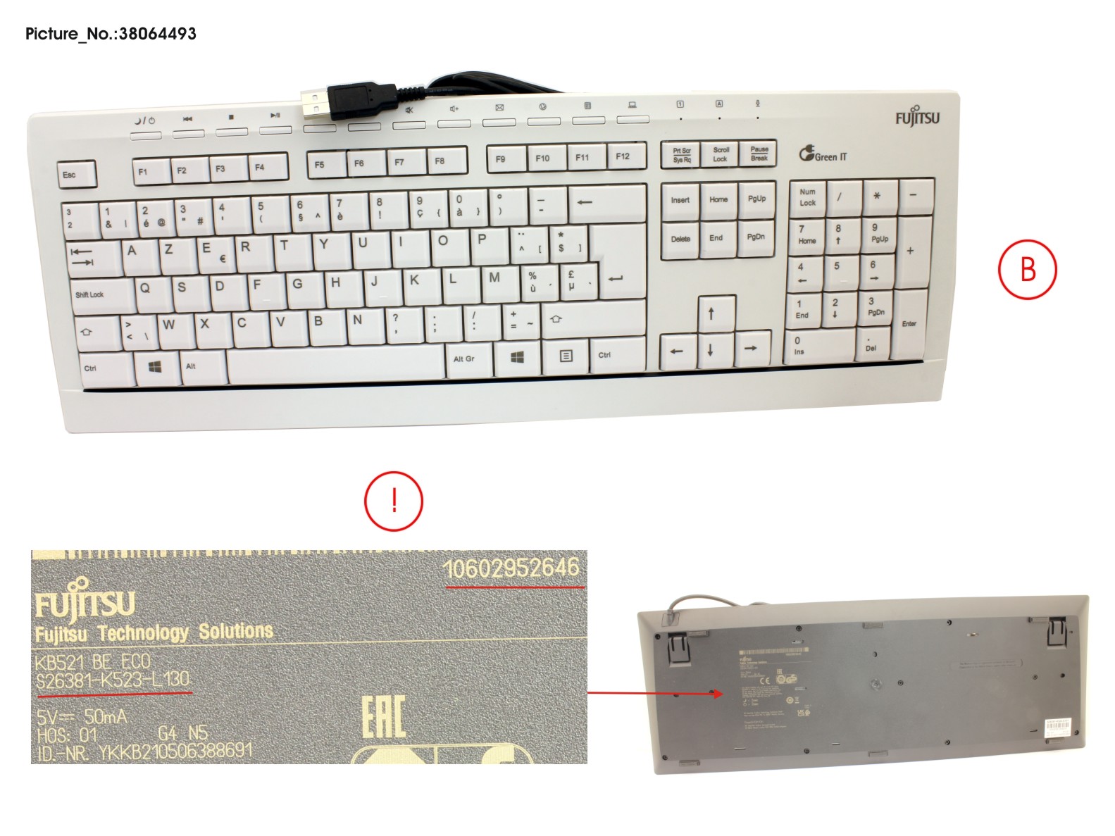 KEYBOARD KB521 BE ECO