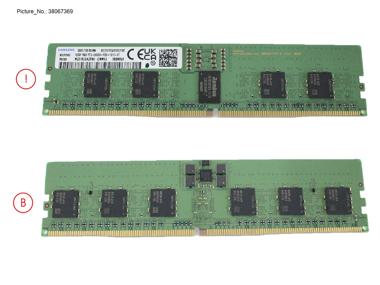 16GB (1X16GB) 1RX8 DDR5-5600 R ECC 16GB (1X16GB) 1RX8 DDR5-5600 R ECC