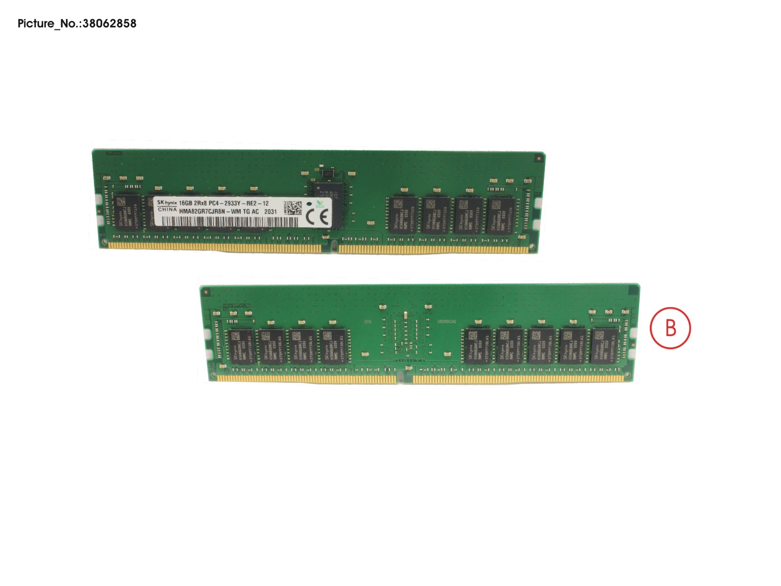 FUJITSU 16GB (1X16GB) 2RX8 DDR4-2933 R ECC