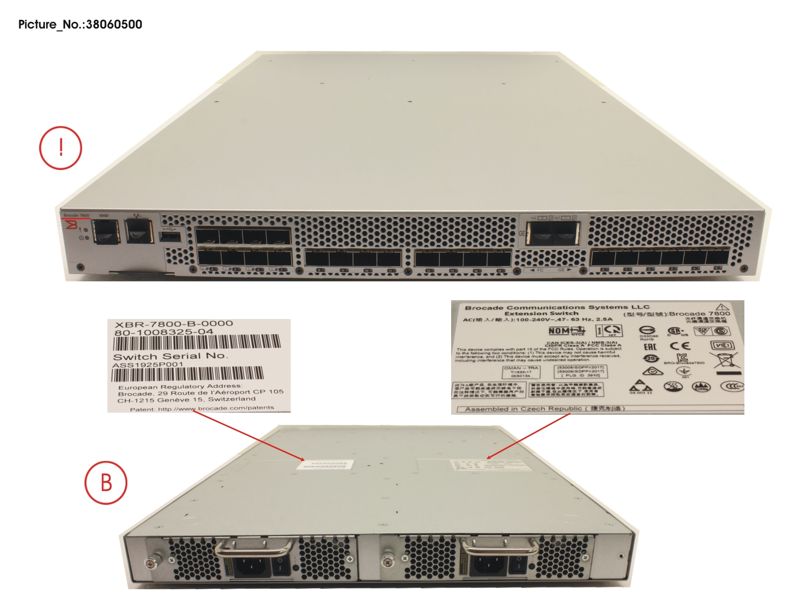 FRU, 7800, 4XFC(0 SFP), 2XGBE(0 SFP)