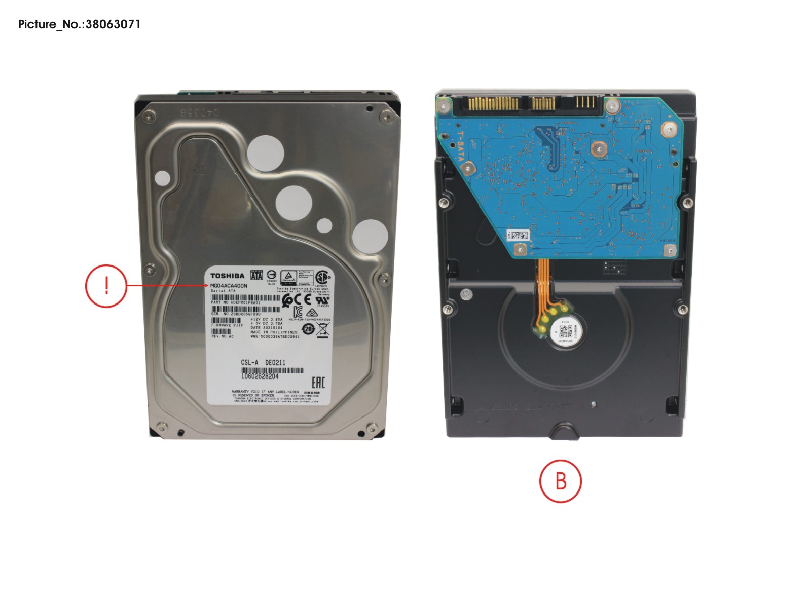 HD SATA 6G 4TB 7.2K NO HOT PL 3.5 BC