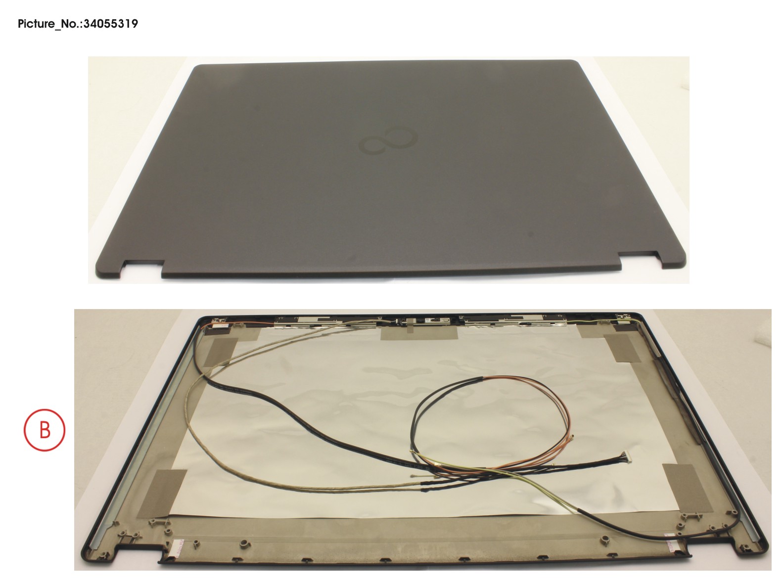 LCD BACK COVER ASSY(W/ CAM,MIC FOR WWAN)