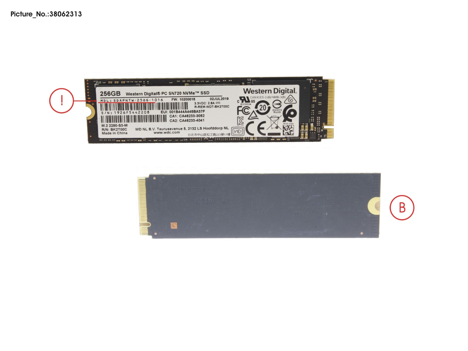 FUJITSU SSD PCIE M.2 2280 256GB