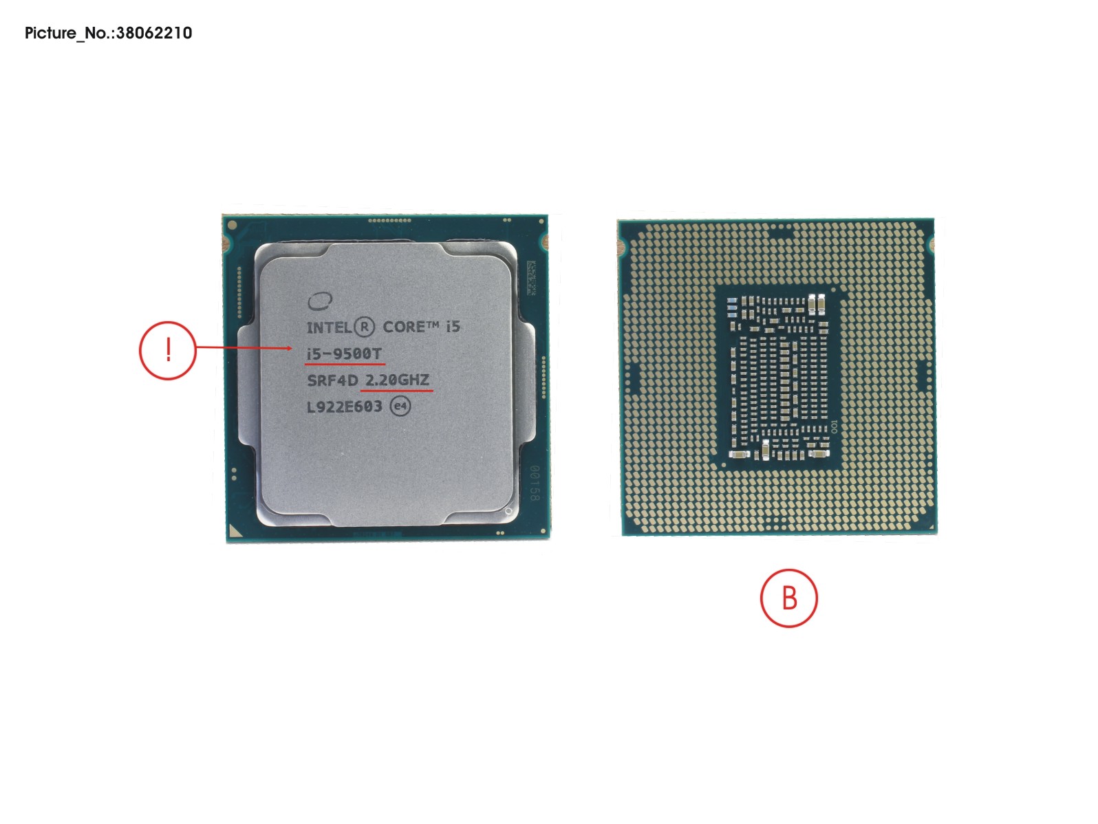 CPU CORE I5-9500T 2.2GHZ 35W