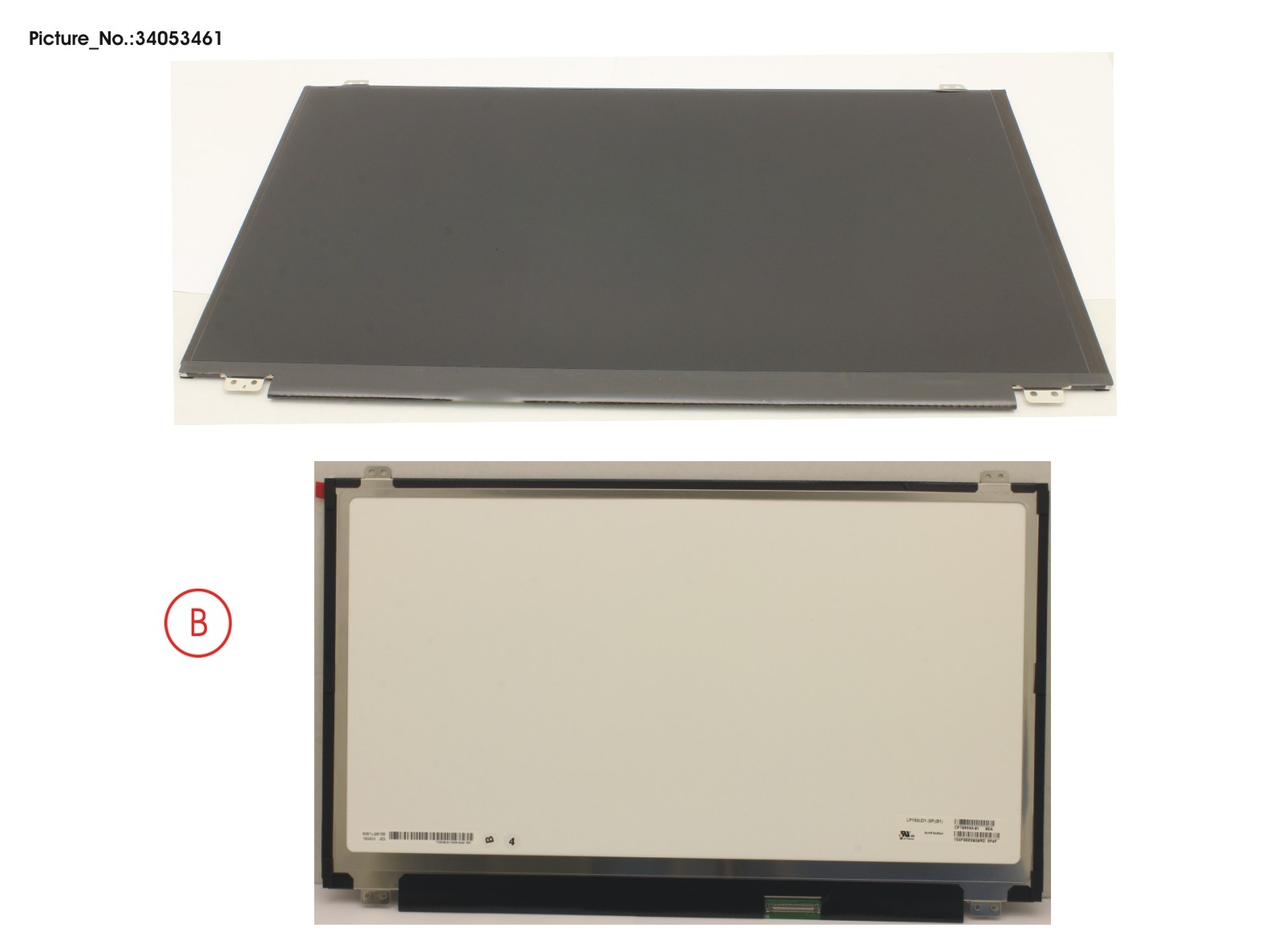 LCD PANEL AG, W/ RUBBER (EDP, UHD)